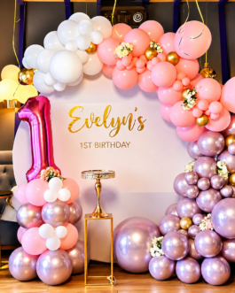 1st Birthday Balloon Decoration