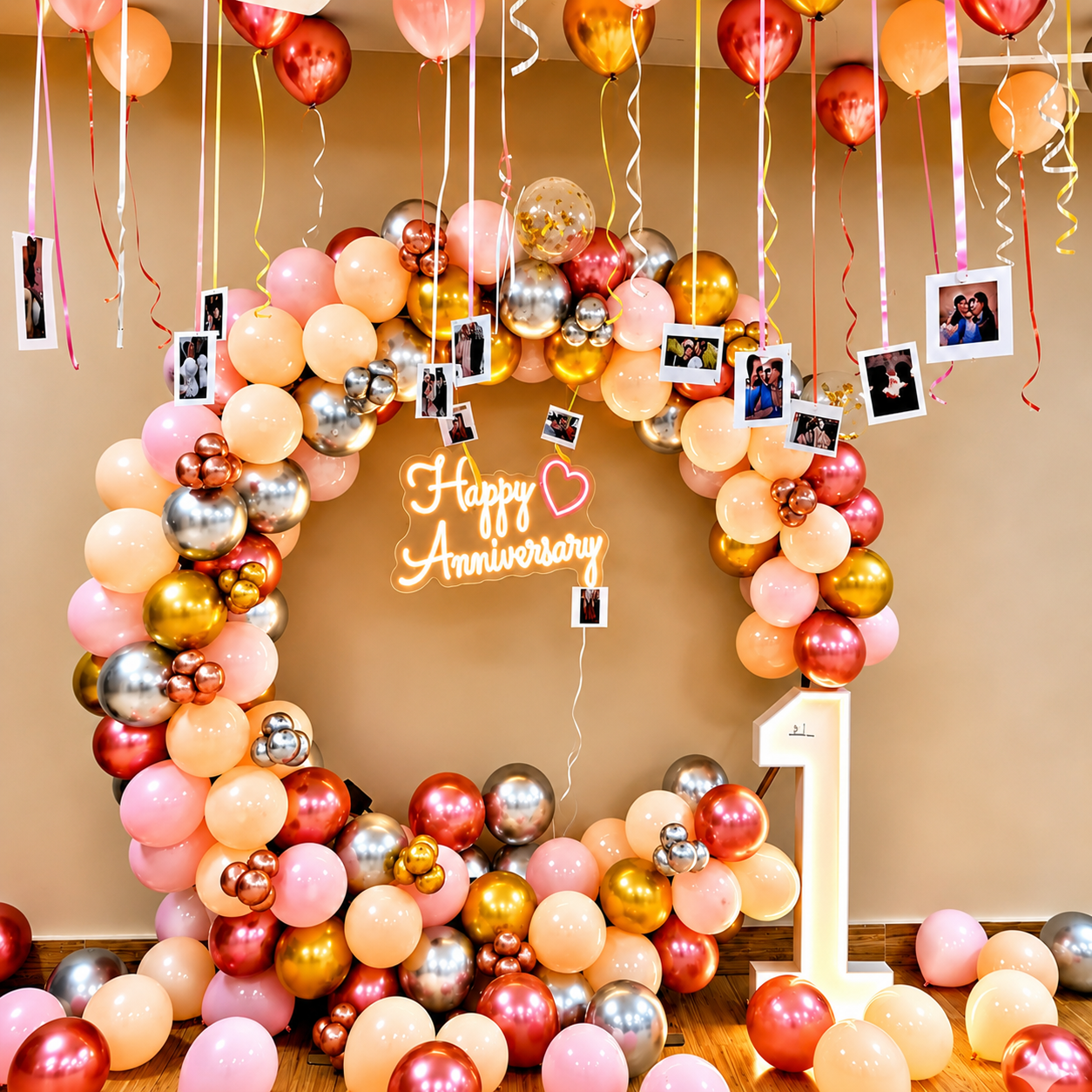 1st Anniversary Decoration Backdrop