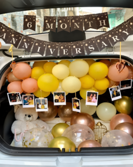 Surprise Anniversary Car Decoration