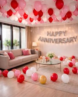 Romantic Anniversary Balloon Decoration
