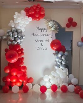 Happy Anniversary Backdrop Decoration