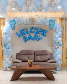 Blue & White Decoration for Welcome Baby