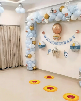 Welcome Balloon Decoration for Baby Boy