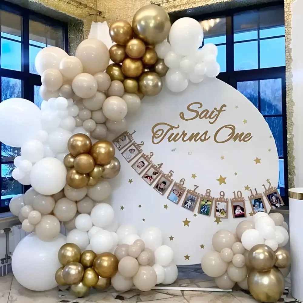 Elegant First Birthday Balloon Decor - Image 2