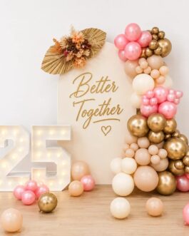 Elegant 25th Anniversary Balloon Decoration