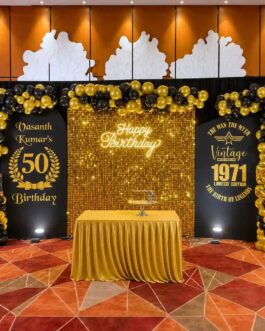 50th Birthday Stage Setup