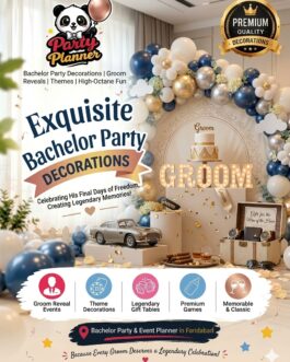 Beautifully decorated celebration room