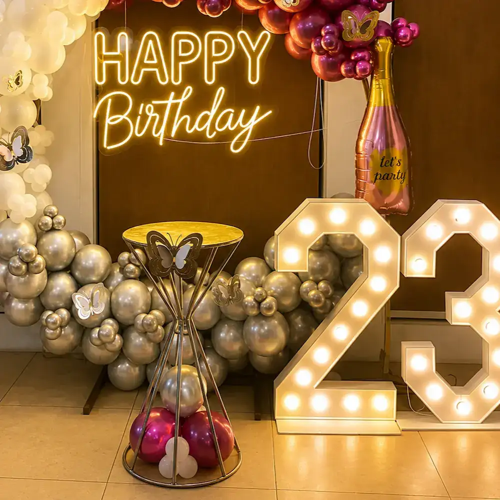 Elegant Butterfly Birthday Balloon Decoration - Image 2