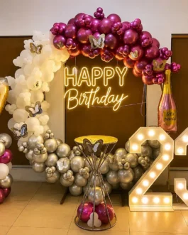 Elegant Butterfly Birthday Balloon Decoration