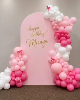 Pink Birthday Balloon Backdrop